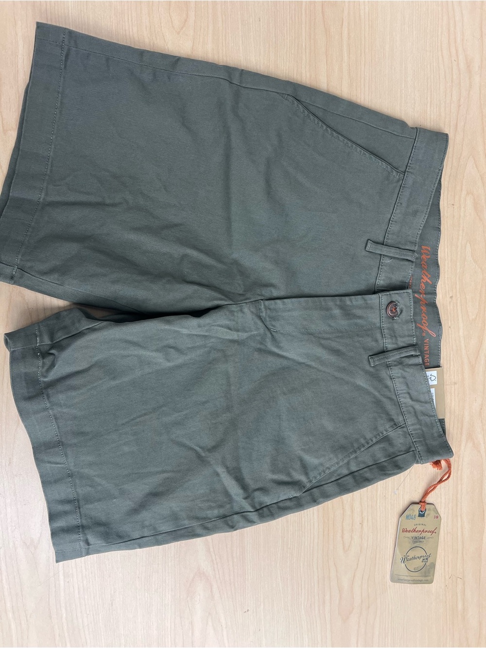 Weatherproof Men's Olive Green Flat Front Shorts